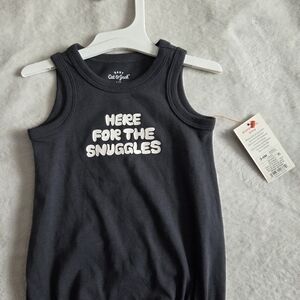 Cat & Jack Charcoal Sleeveless Baby Onesie